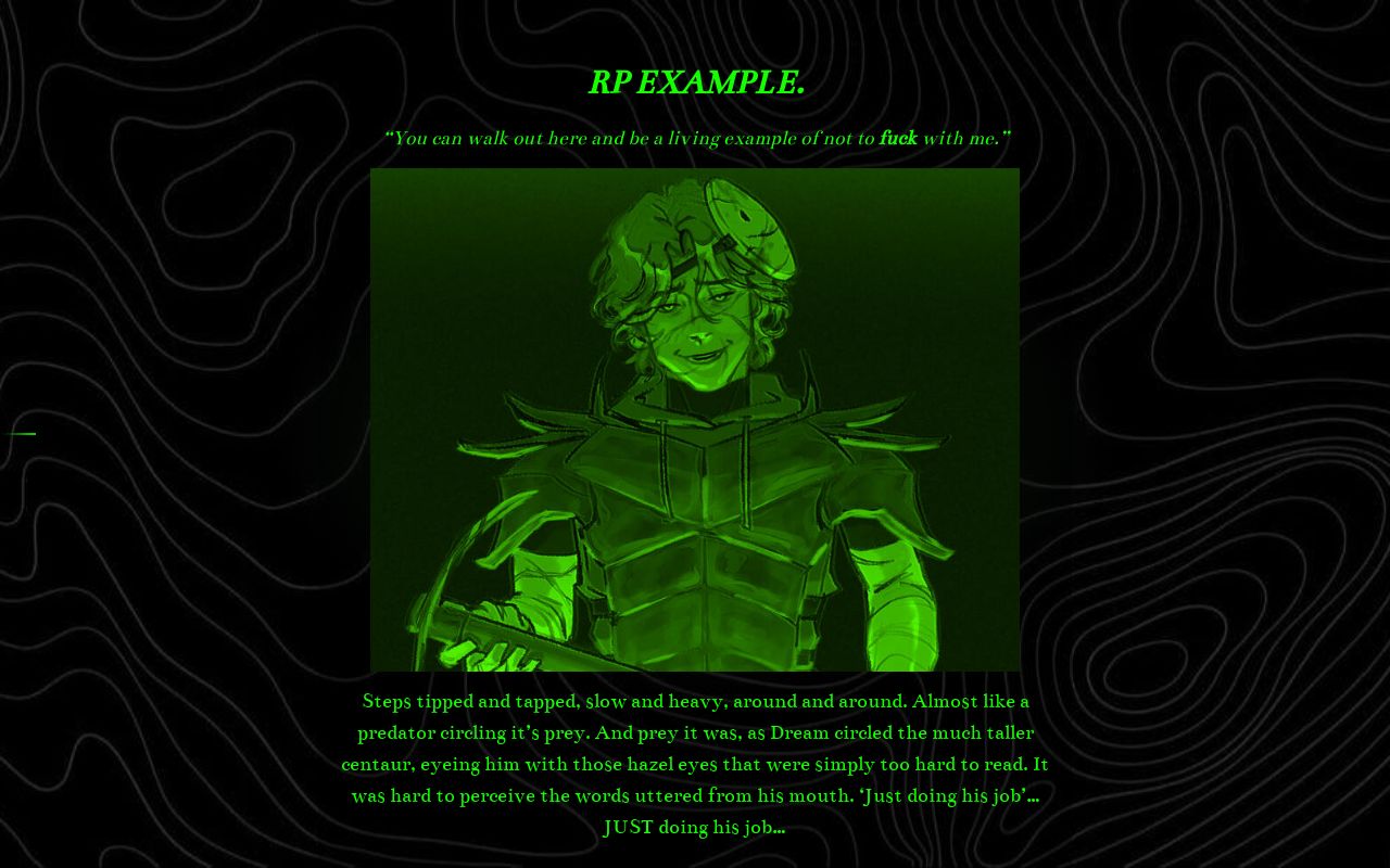 DREAM’S RP EXAMPLE.